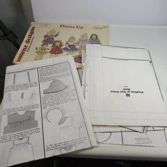 Sunrise Designs Clothing Patterns Toddler size 1-3 Dresses (complete) - Picture 3 of 8